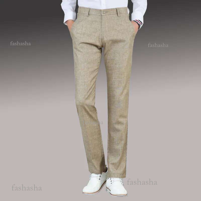 2018 New Arrival Fashion Summer Linen Pants Men Breathable Casual Pants Comfort Mens Big Size Flax Trouser Male 40 L