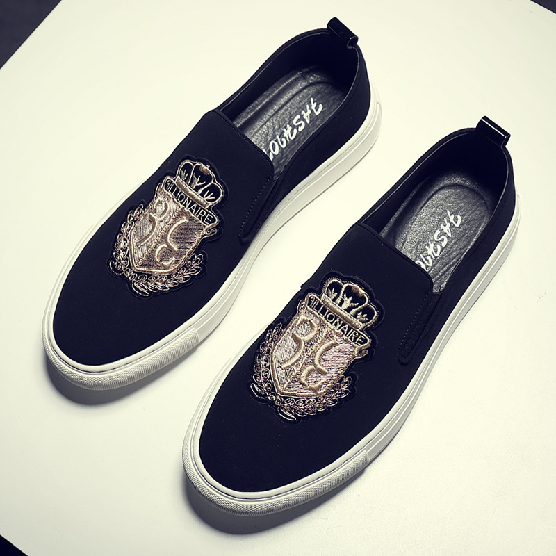 Shoes Versatile Casual Free Shipping Fashion Designer High Quality Board Embroidered Breathable Soft Bottom One Step Lazy Outdoor Sports