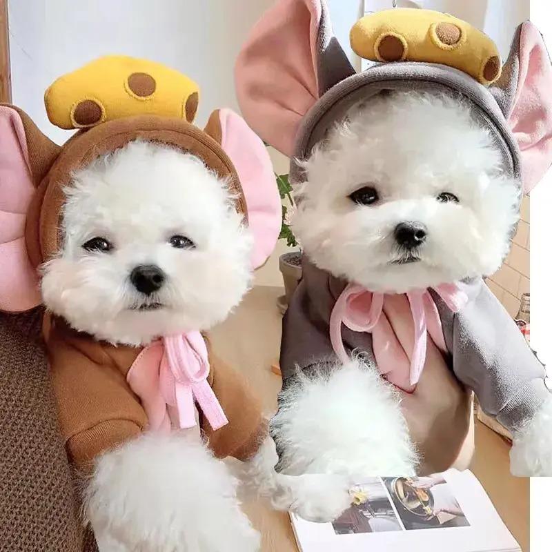 Update Fruit Transform Cat Small Medium-Sized Dog Autumn And Winter Hoodie Fleece Clothes Pet Supplies Teddy Method Wholesale Factory Home New Clothin - view 4