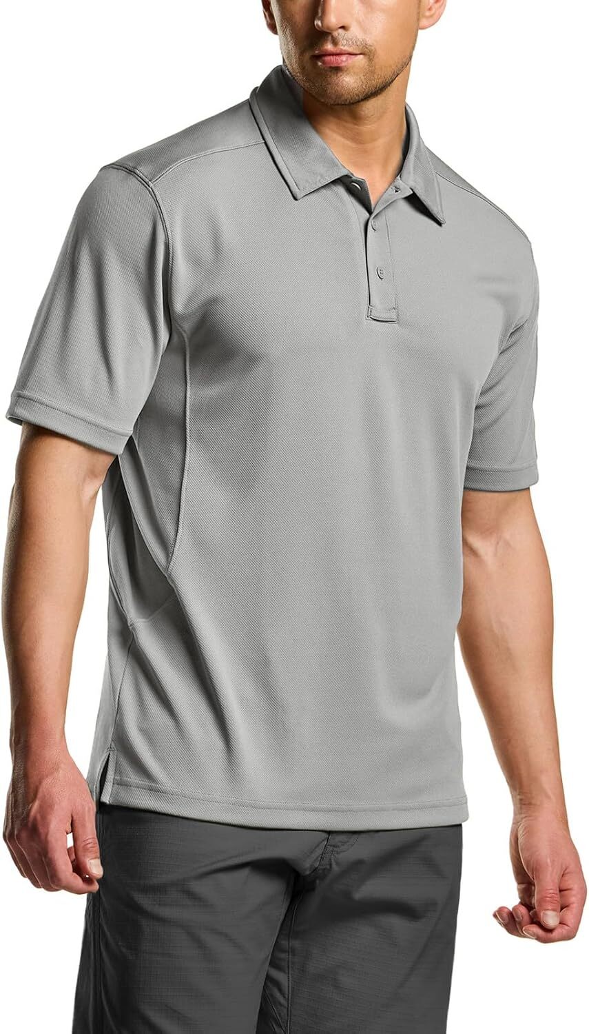 Mens Polo shirt Mens Polo Shirts, Tactical Short Sleeve Golf Performance Shirts, Lightweight Dry Fit Polos shirts tshirt Casual tops summer clothes Sh
