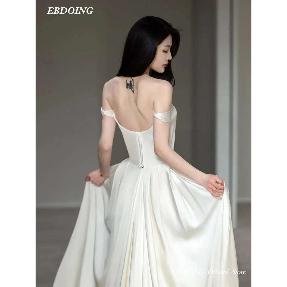 Mermaid Satin Wedding Dress for Bride, Boat Neck, Neckline, Off Shoulder, Made to Order, Plus Size, Newest