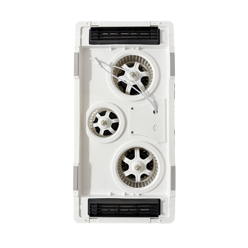 Extremely narrow edge double warm king 8 wind heating bath bar restroom bathroom waterproof lighting black and white piano key switch