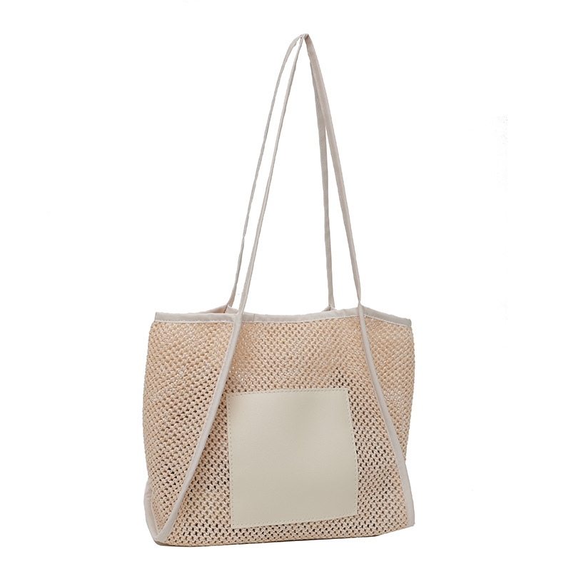 Straw women's Fashion beach summer new NEW large capacity woven simple casual shoulder bag 2025s