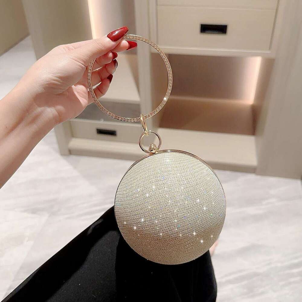 Women's Bags Women's Bags Sparkg Water Dia Bounce Bracelet Round Ball Banquet Chain Elegance Celebrity Dress Bag