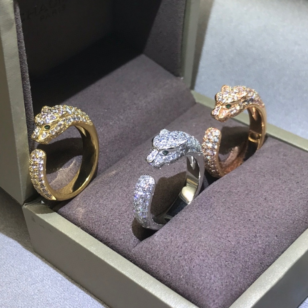 Luxury Panther Head Ring for Men - Smooth Surface, Advanced Materials, Classic Design, Diamond Detailing, Fashion Jewelry, Sizes 5-8