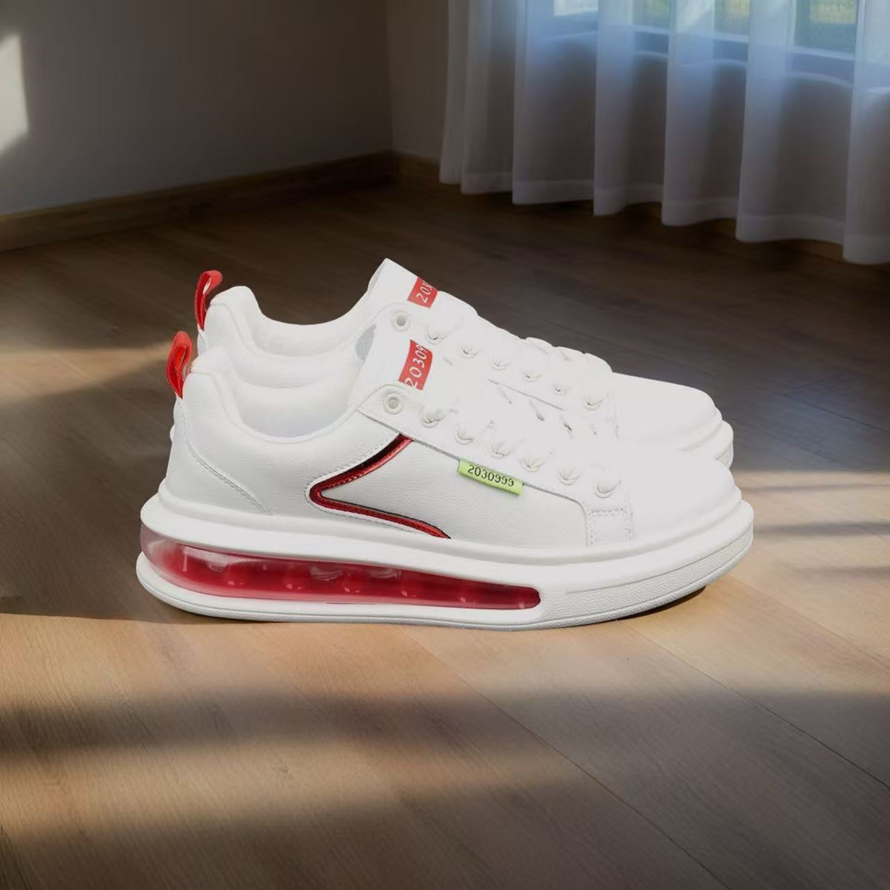 Couple s Board Shoes Thick Soled Air Cushion Men s Fashion Designer White Shoes Versatile Outdoor Casual Sports Shoes Breathable High quality Skateboa