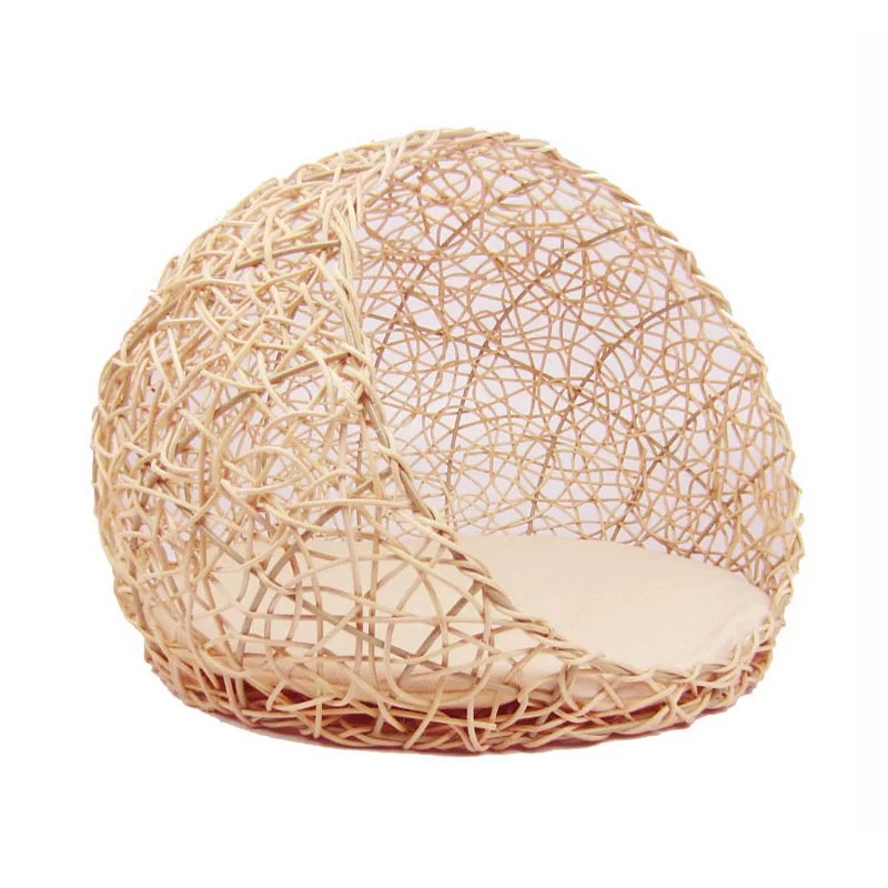 Summer Four Seasons Universal Vine Weaving Kitten Bed Cat Supplies Pet House Toys Detachable Washable Dog Nest Cool