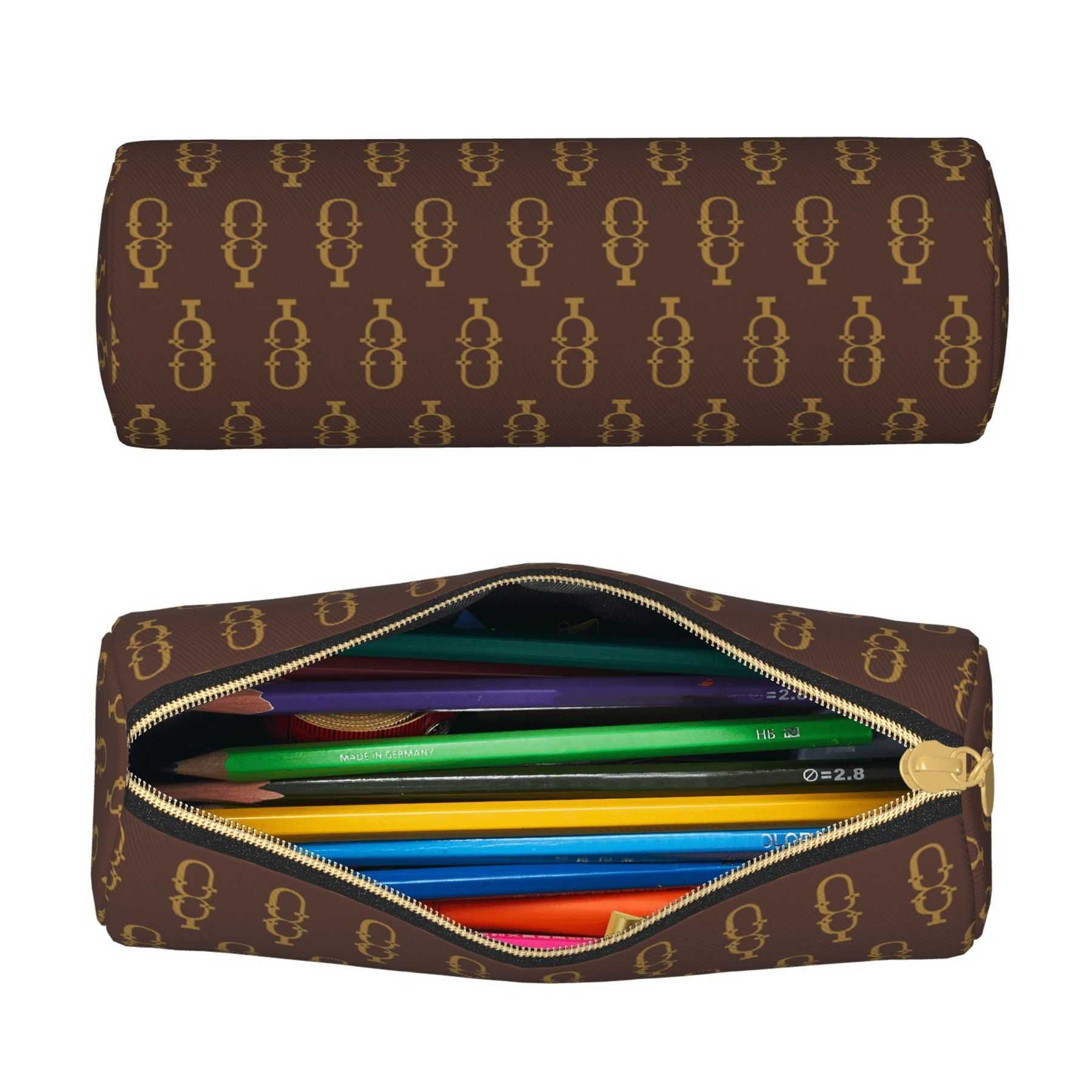 NXY Brown Round Bucket Designer Makeup Bag Cosmetic Pouch WomenS Casual Zipper Toiletry Wash Bags Cases Designers Make Up Bag