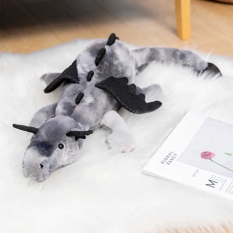 30-90CM Flying Dragon Doll Plush Animal Cotton Doll With Flying Wings Dinosaur Stuffed Toys Home Sofa Decer Soft Pillow Kid GiftT250310