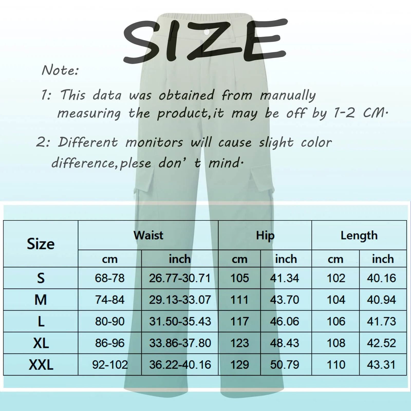 Womens Loose Cargo Pants High Waist Wide Leg Solid Color Full Length Trousers with Pockets Casual All Seasons Long Pants 250305