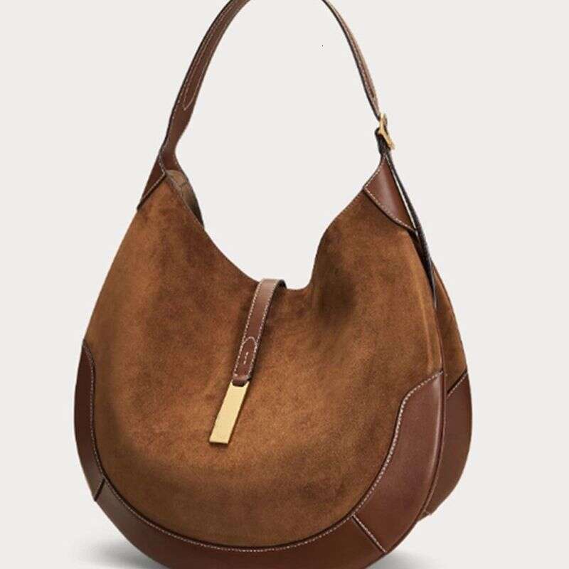 Women's Bags Women's Bags women's underarm suede equestrian design dumpg tote style hand held crescent bag large