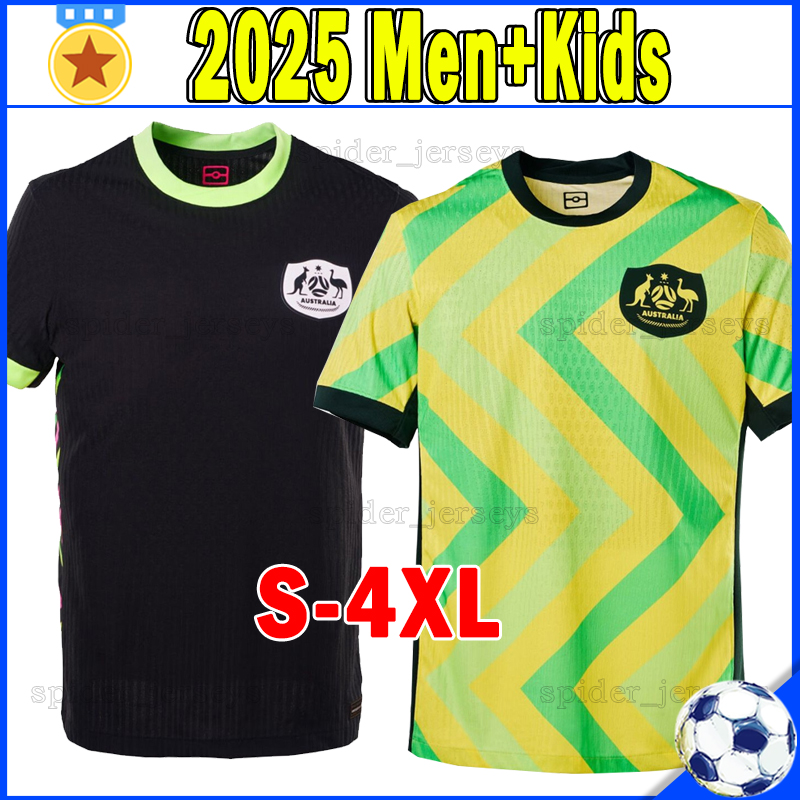 XXXL 4XL 2025 2026 Australia national soccer team Soccer Jerseys 25 26 Socceroos Football Shirts Men Uniforms Kids Kits Socks Full Sets