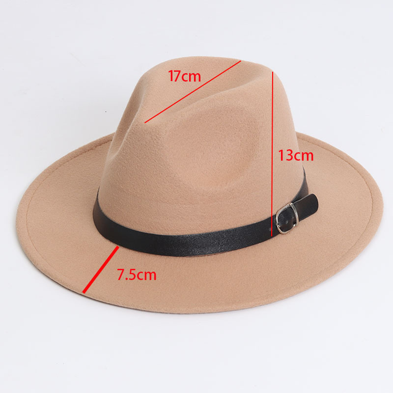 Pure color felt hat British jazz hat mens and womens flat brimmed gentlemans hat flat top hat