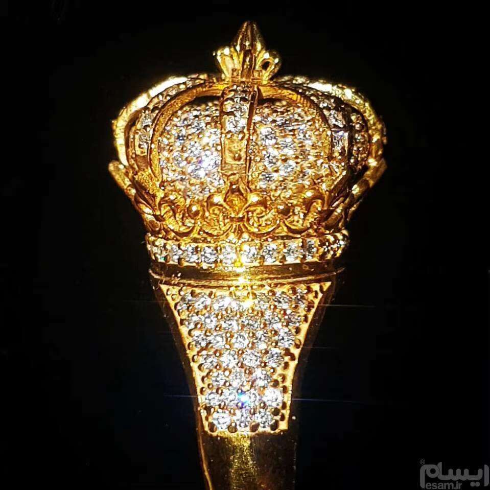 Men Rings Design Engraved Round Cut 4ct Moissanite Hip Hop Sier 10k 14k Gold 3D Iced Out Crown Ring
