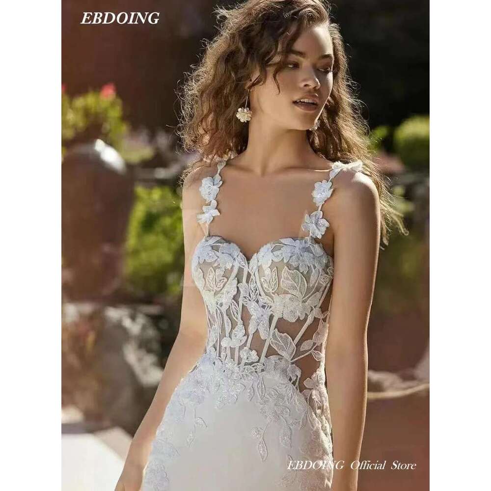 Newest Sleeveless Mermaid Wedding Dress Sweetheart Spaghetti Strap With Custom RES Novias Dresses