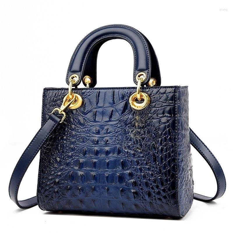 hot Designer Handbags, Tote Bags for Women: Crocodile Leather Handbag, Elegant Shoulder Purse, High-Quality Ladies Messenger Bag