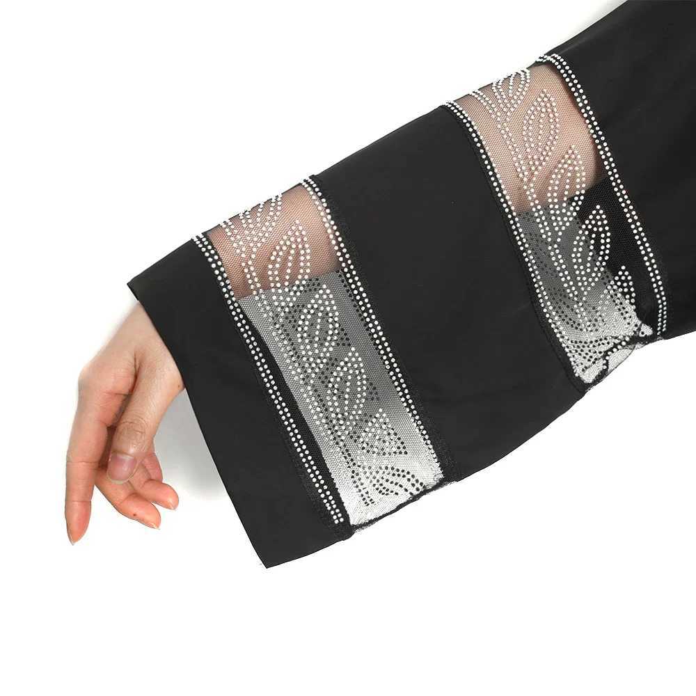 Black Abaya Dubai Turkey slim Hijab Dress 2025 Ctan Moroccan Arab Islamic Clothing Kimono Robe Femme sulmane DjbaXJ250310