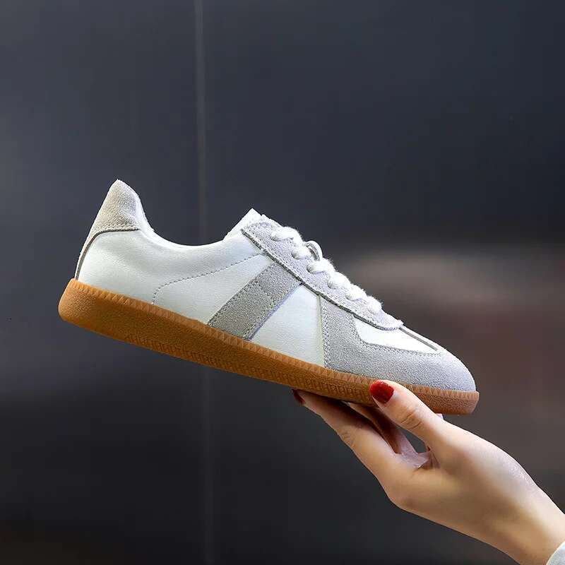 DIMANYU Sneakers Spring 2024 New Genuine Leather Non-slip Round Toe Shallow Bow Casual Women Shoes
