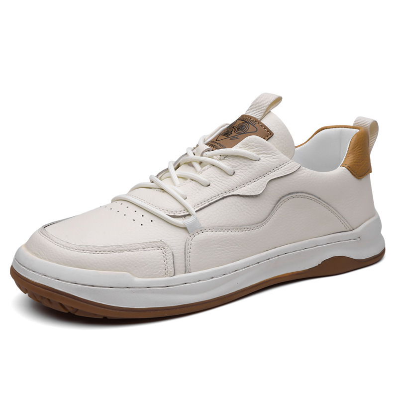 2025 Summer New Men s High quality Cowhide Sole Anti Slip Fashion Designer Popular Board Shoes Outdoor Casual White Shoes New Trend Skateboard Shoes J