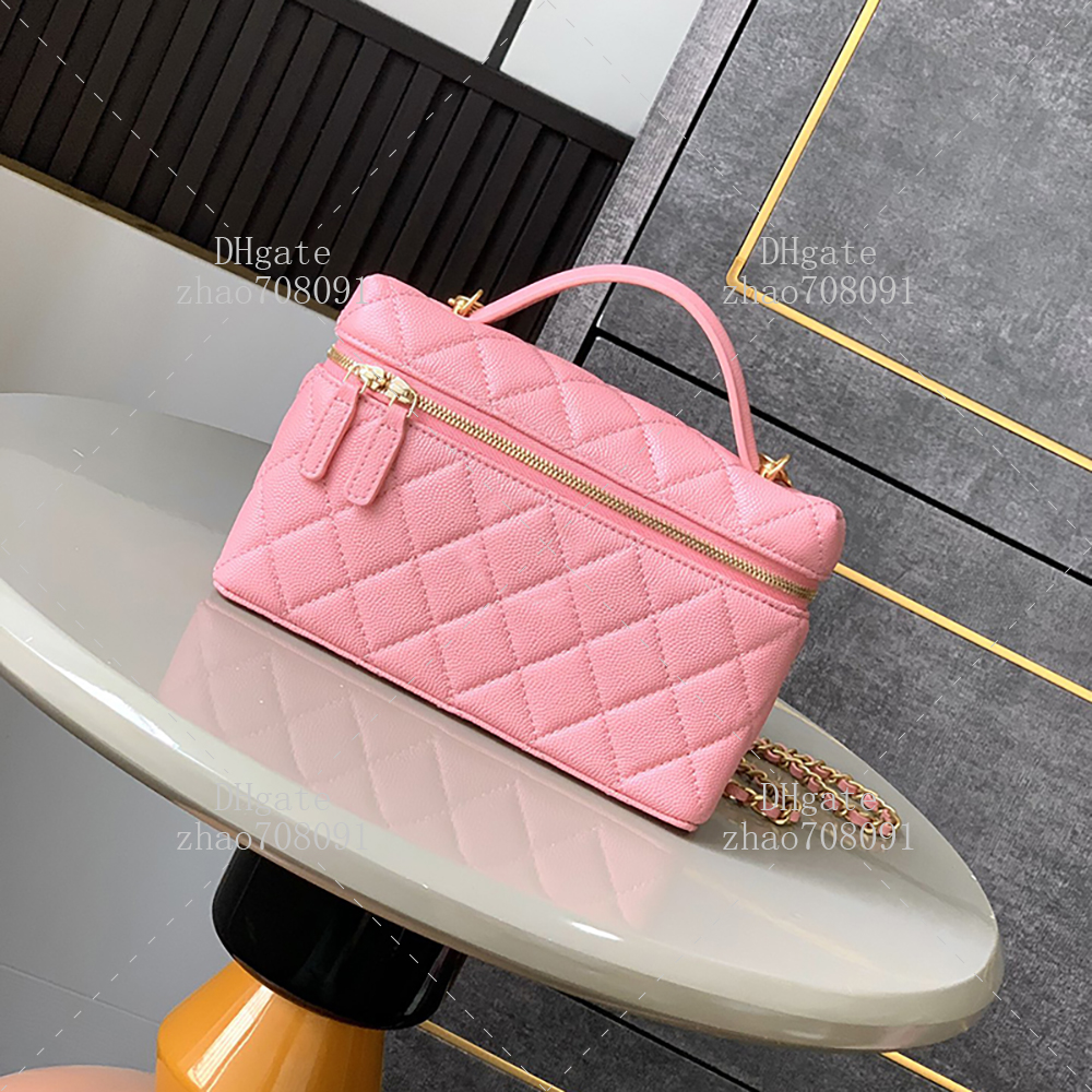 Designer Bag Chain Handbag 25P Brushed Hardware Clutch Bag 19.5CM Calfskin Shoulder Bag Makeup Bag With Box C312