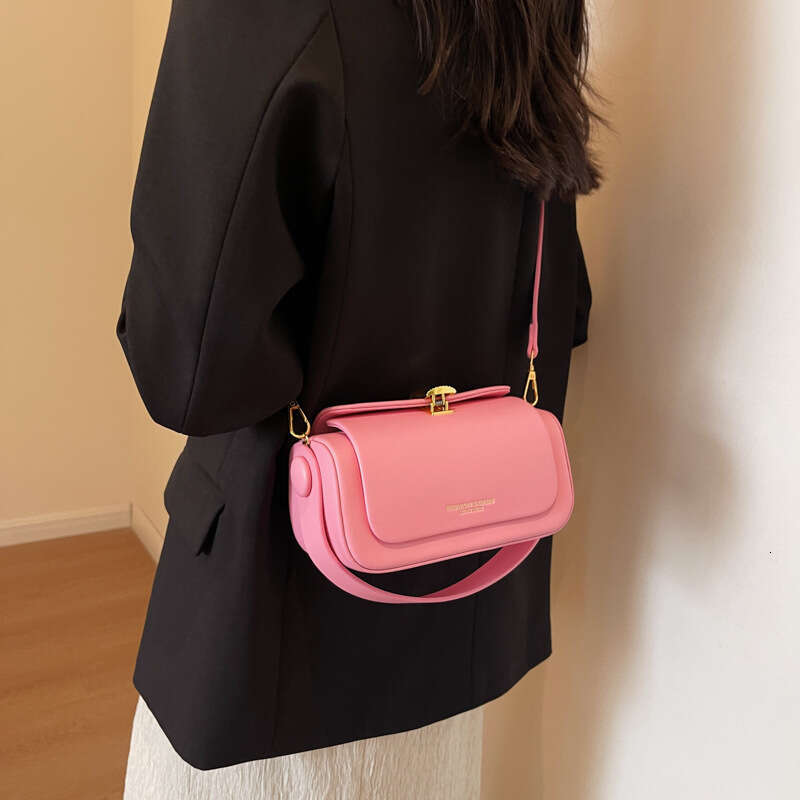 Women's Bags Women's Diagonal Straddle New Solid Color Fashion Square Handbag High Quality Texture Retro Casual Shoulder Bag