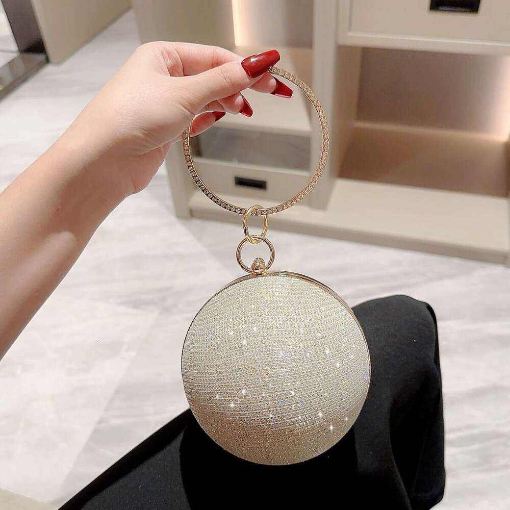 Women's Bags Women's Bags Sparkg Water Dia Bounce Bracelet Round Ball Banquet Chain Elegance Celebrity Dress Bag