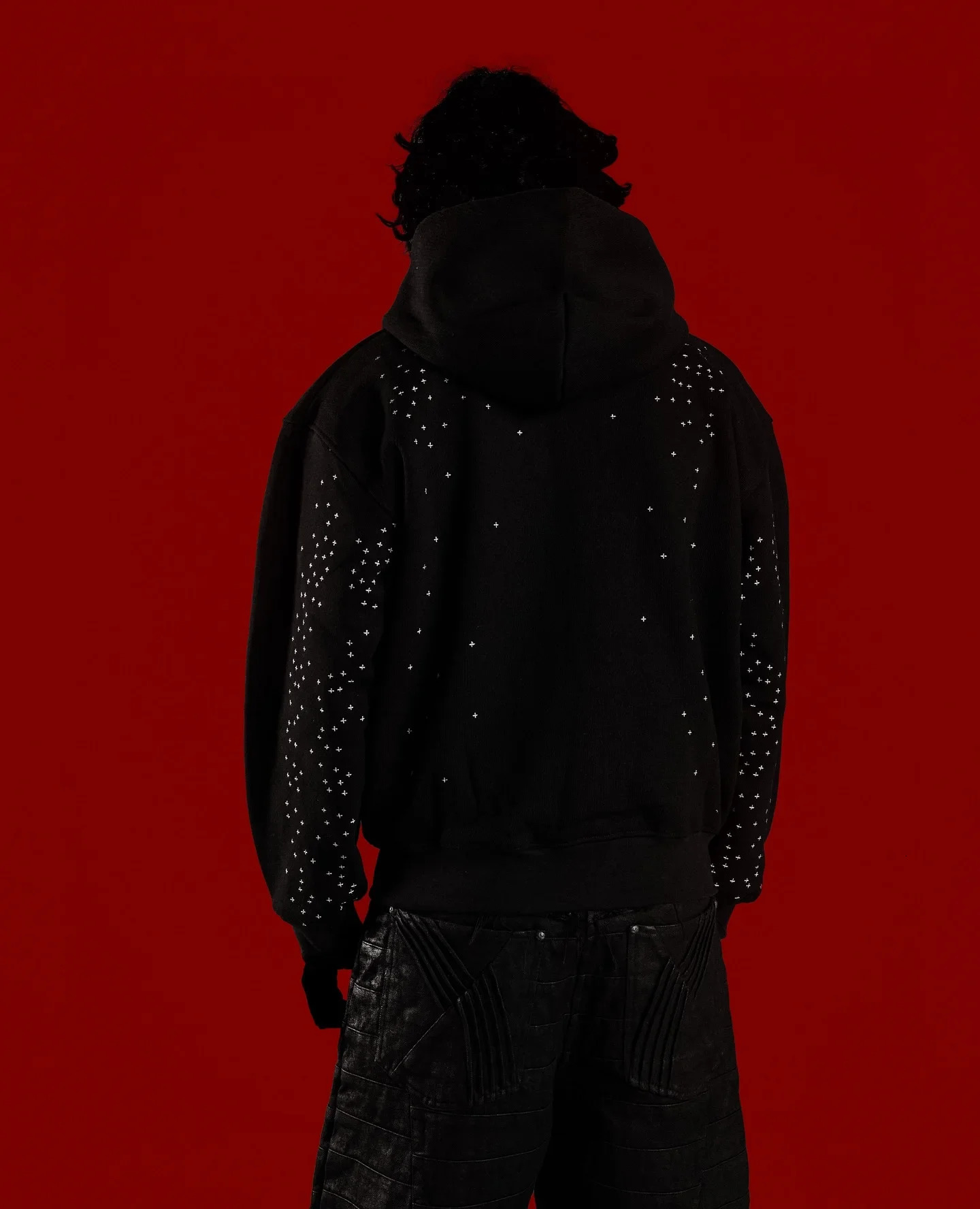 Gothic Vintage Cross Full y Hoodie Retro Oversized High Street Men and Women Casual Loose Zipper Sweatshirt Clothes 250310