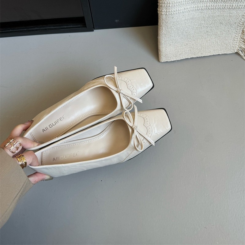 Toe Flat Loafers Ninjas Soft Sole Casual Mule Shoe Fall Retro Comforts Mary Jane Pumps Fashions Ballet Shoes 241101