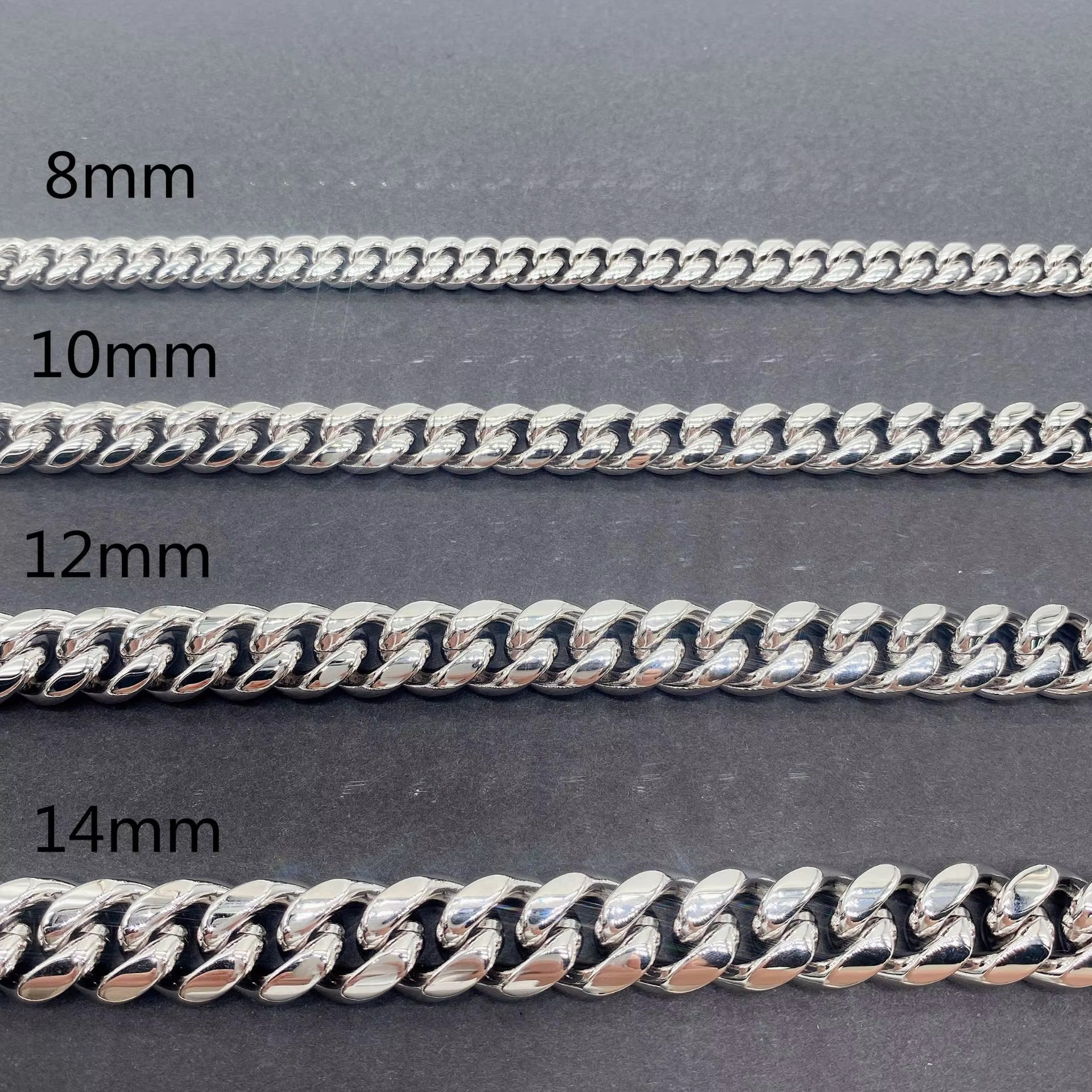 Wholesale Luxury Iced Out Cuban Link Chain 8-10 mm Moissanite 925 Silver Necklace for Men Hip Hop Gift 16K GOLD Platinum Plated