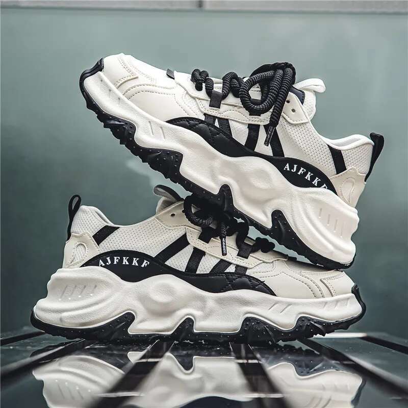Men S Running Shoes 2025 Free Shipping Summer New Sports Thick Soled Casual Board Fashionable Trendy And Comfortable Skateboard