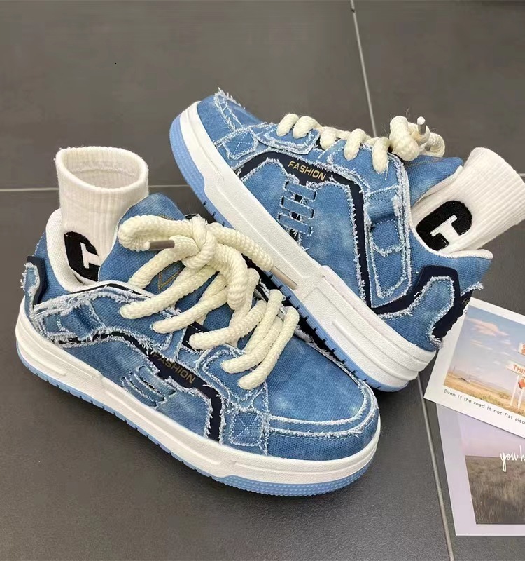 2025 Men Free Shipping S New Hip Hop Style Broken Cowboy Splicing Training Shoes Unique Niche Fashion Designer Popular Sports Board Outdoor Skateboard