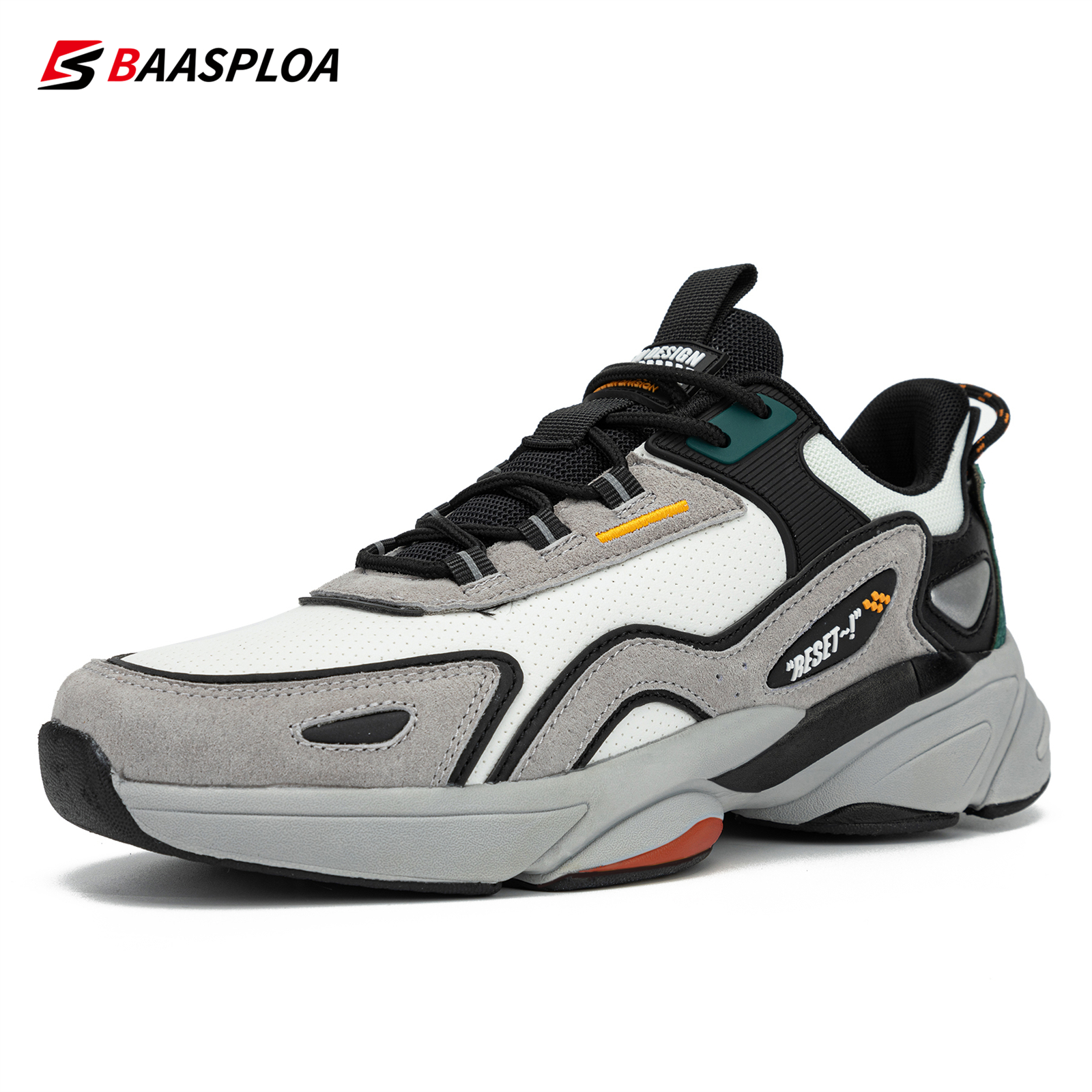 Baasploa Men Casual Running Shoes Outdoor Lightweight Breathable Sports Shoes Male Fashion Sneakers