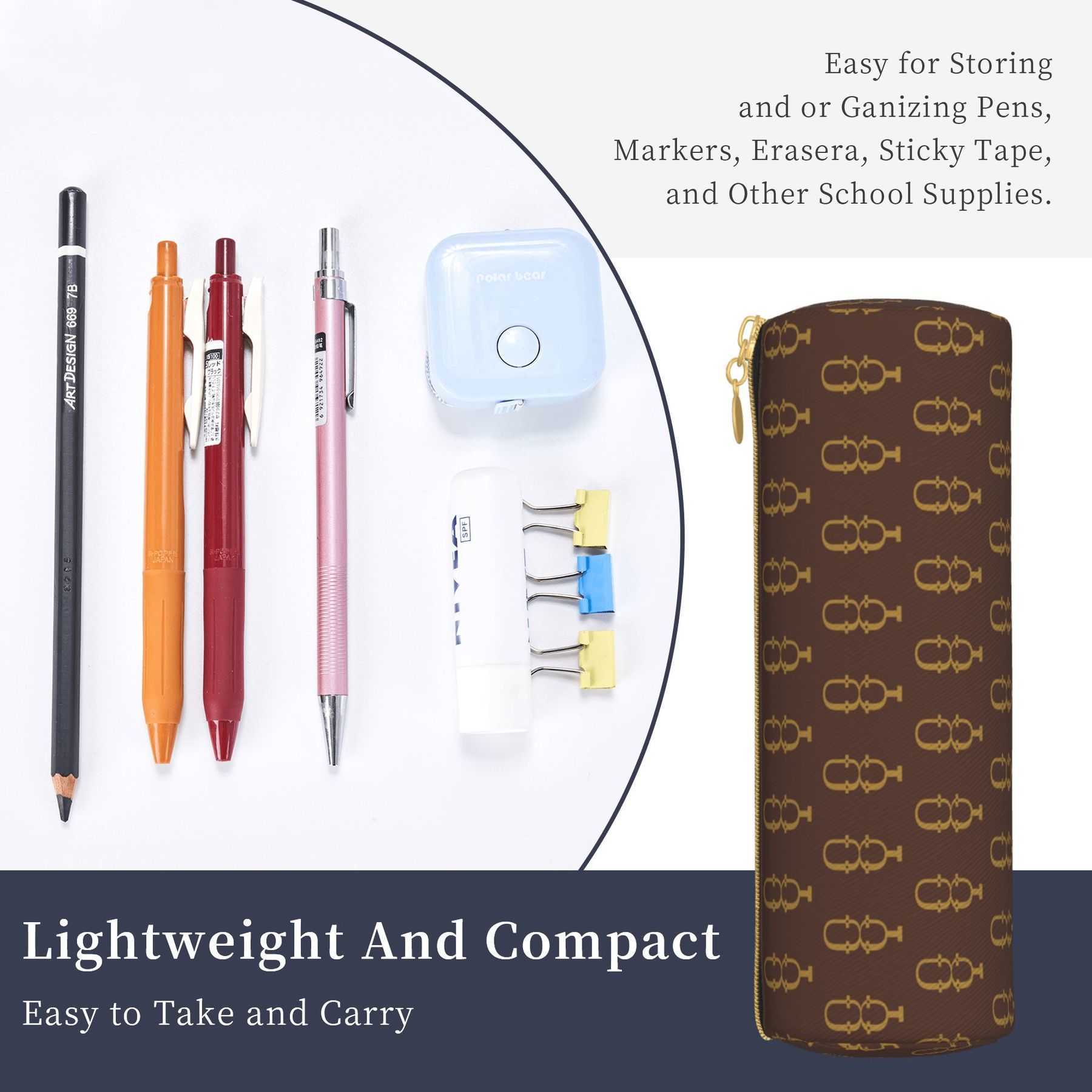 NXY Brown Round Bucket Designer Makeup Bag Cosmetic Pouch WomenS Casual Zipper Toiletry Wash Bags Cases Designers Make Up Bag