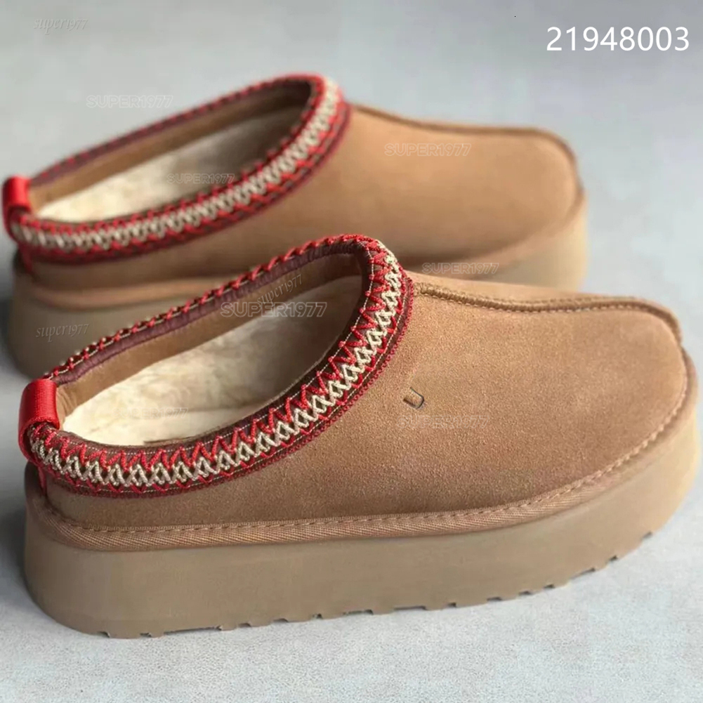 Womens Tazz Slippers Tasman Fur Slides Classic Ultra Mini Platform Boot Mustard Seed Slip-on Les Petites Suede Wool Blend Comfort Winter Booties Flat Shoes Suede