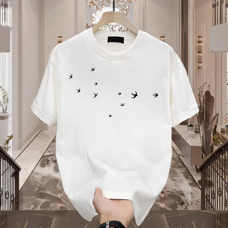 2025 New End Men S T Shirt Summer Short Sleeved Cotton Fashion Designer High Quality Versatile Top Half Sleeve Outdoor Casual Shirt
