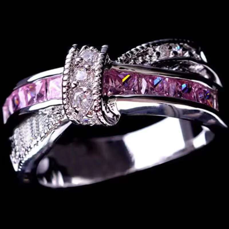 2025 Design Fashion New Trend White Purple Moissanite Custom Ring Jewelry