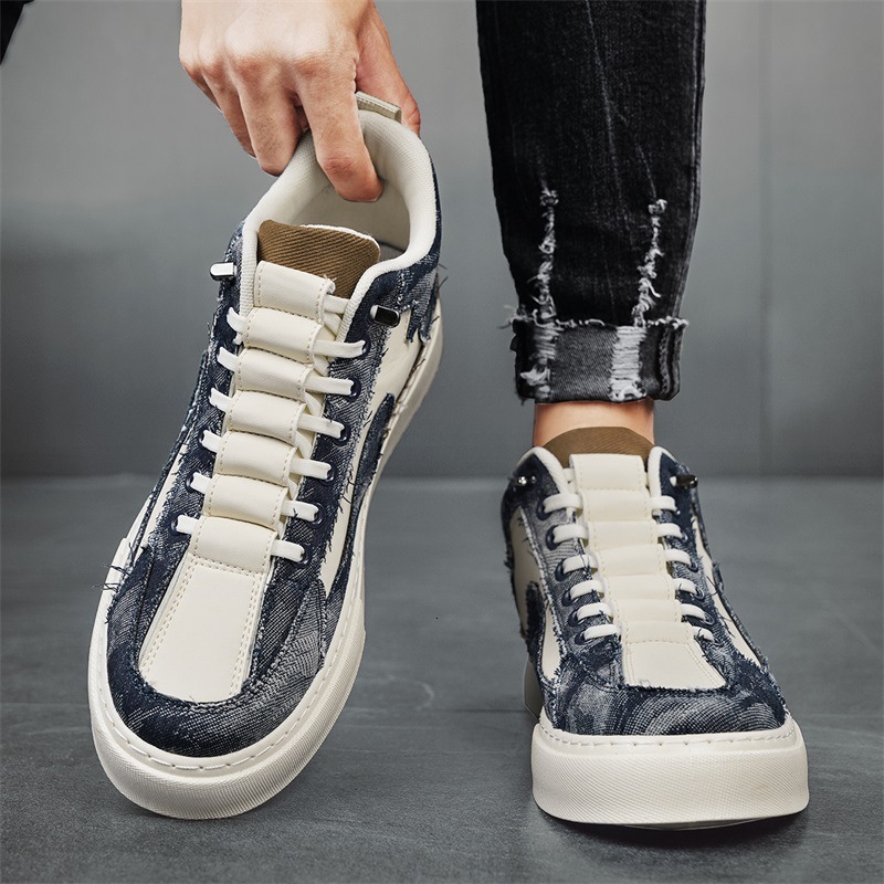 Summer And Winter Men s Fashion Designer Personalized High Top Sports Shoes Outdoor Casual Thick Soled Board Shoes Trendy Hip hop Splicing Men s Shoes