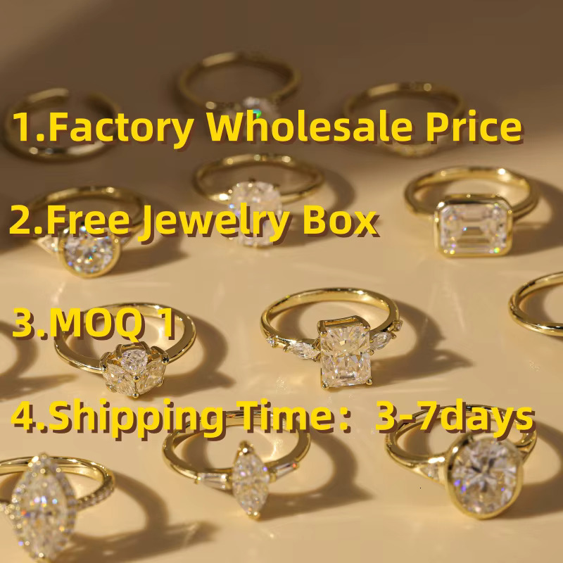 Gia Igi Certified Cvd Lab Grown Created Dia 14k Solid Gold Elongated Cushion Trilogy Engagement Ring Jewelry for Women