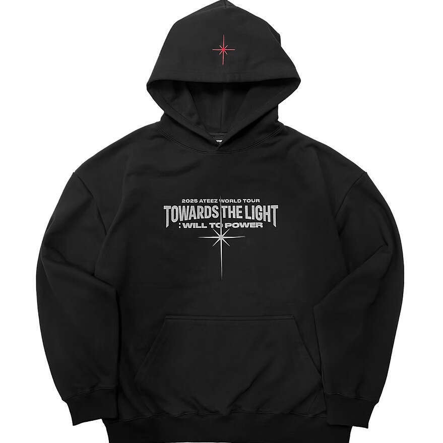 2025 new hoodie with glowing front and back prints, concert merchandise, same style hooded pullover, loose fitting hoodie, hot selling
