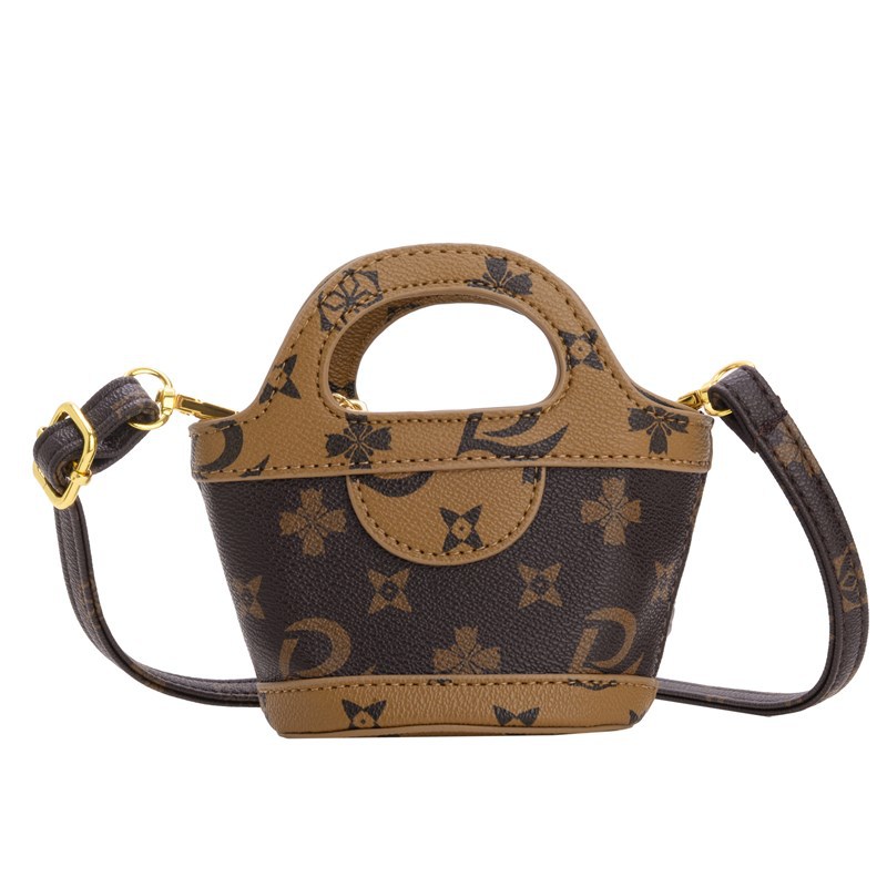 New NEW hot children's Korean version of fashion printed shoulder handbag niche design senior sense change crossbody bag wholesale 2025