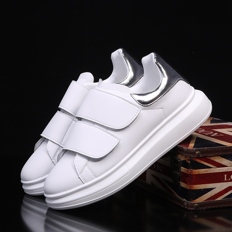 2025 Summer Style White Shoes Designer For Men And Women High Quality PU Leather Velcro Buckle Sports Free Shipping Leisure Board Thick Soled Casual R