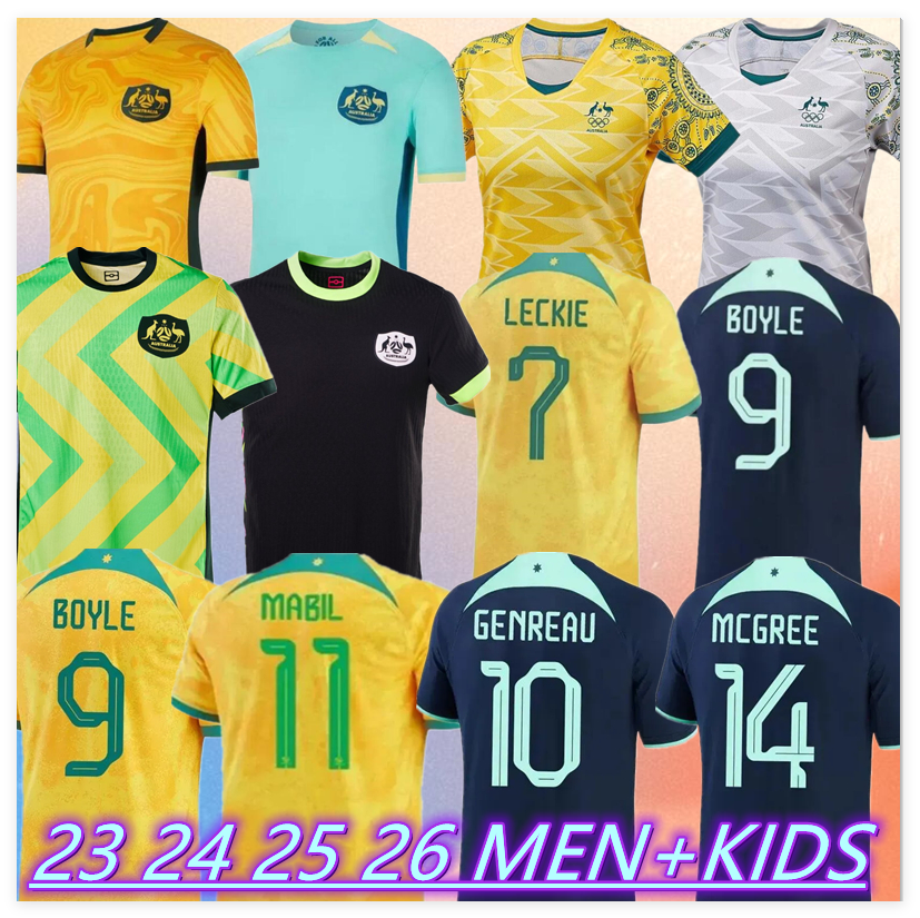 23 24 25 26 New Australias Soccer Jerseys National DUKE SOUTTAR 2025 2026 METCALFE GENREAU BOYLE CIRCATI MCGREE AGOSTINO SILVERA home away mens kids football shirt