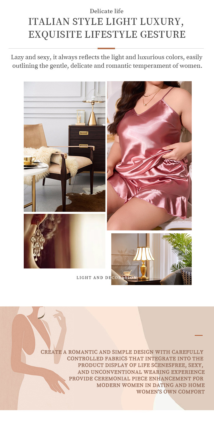 Luxurious Silk Textured Sleepwear Gown Featuring Elaborate Embroidered Trims for Ladies