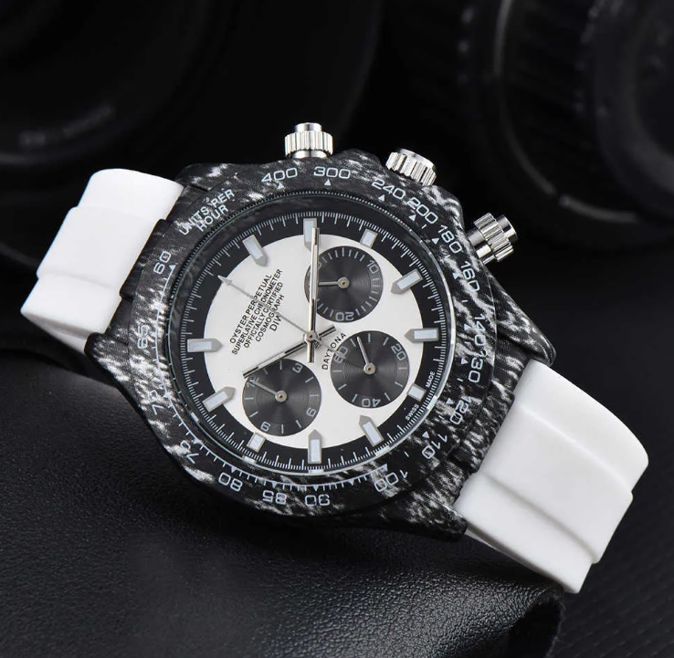 Superplative chronometer Watch rubber strap oysters pertetual mens cosmograph waterproof quartz movement full functional stopwatch daytonna DIW Series watches