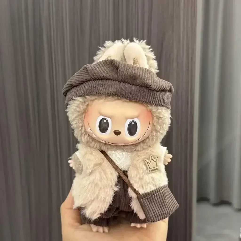 Mini DollS Clothes Outfit Accessories For 15-17cm Labubu Idol V1 V2 Retro Style Hat Set Artistic Style Small Painters ClothingC250310