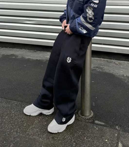American style sports pants Y2K mens Harajuku womens hip-hop letter embroidered pocket pants Drawstr low waist wide leg TrousersT250319