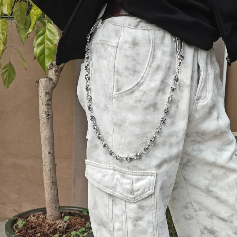 Retro Original Concise Skull Pants Chain Unisex Model Punk Hip Hop Ones Waist Accessories y2k Key Chain Wholesaler 250303