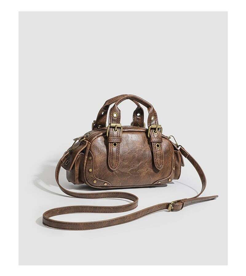 Women's Bags Trendy niche design retro hot girl style motorcycle versatile fashion hand held single shoulder crossbody underarm bag