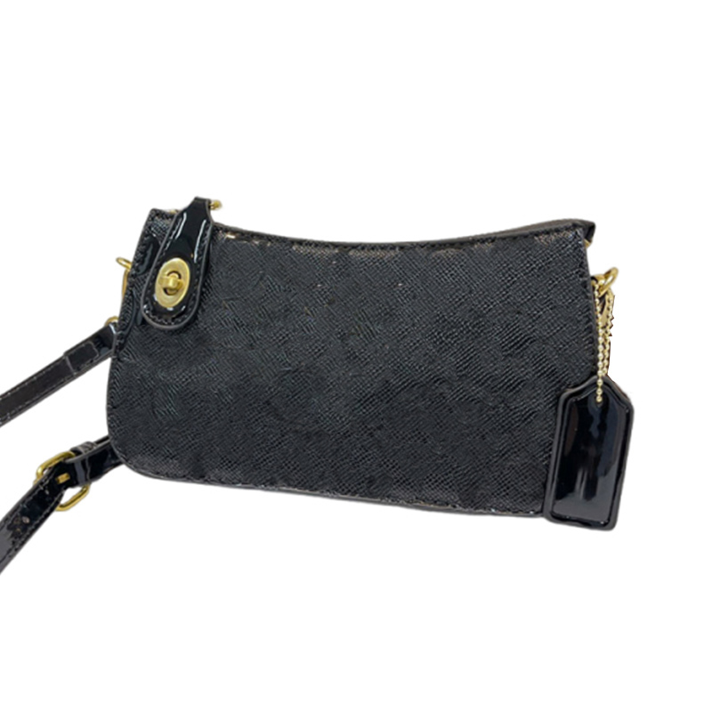 Designer Red Bright Leather Small Shoulder Bag