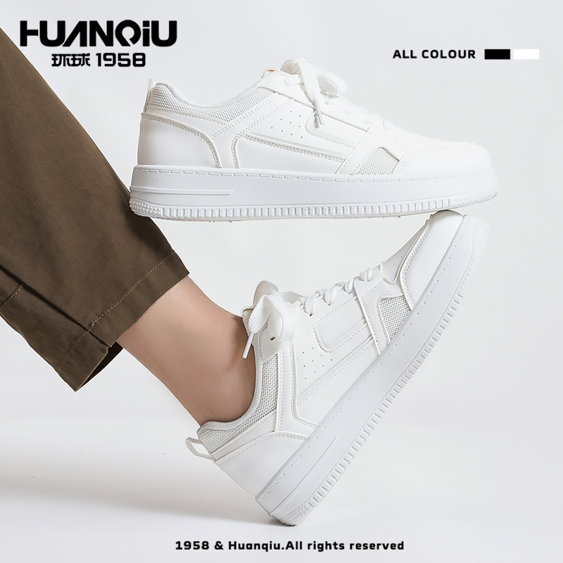 2025 Summer White Shoes Men s Shoes New Fashionable Designer Original Simple Thick Soled Board Shoes Multi Functional Outdoor Leisure Sports Shoes Tra